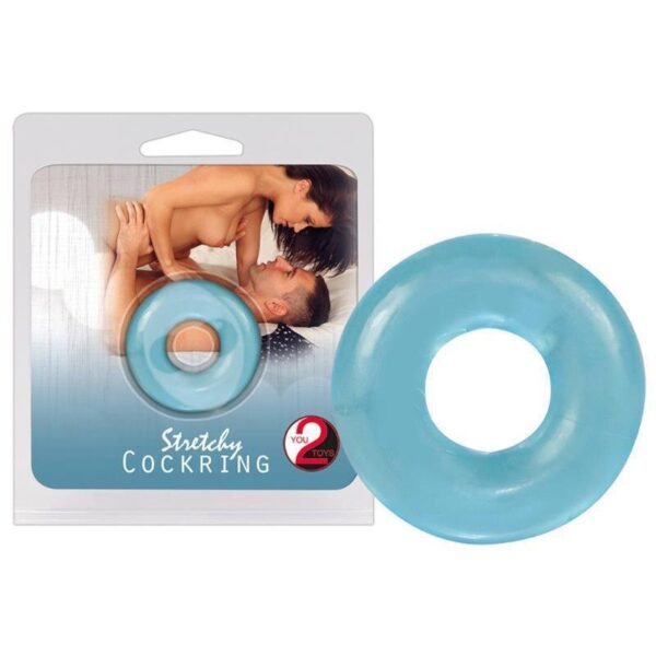 stretchy silicone cockring blau