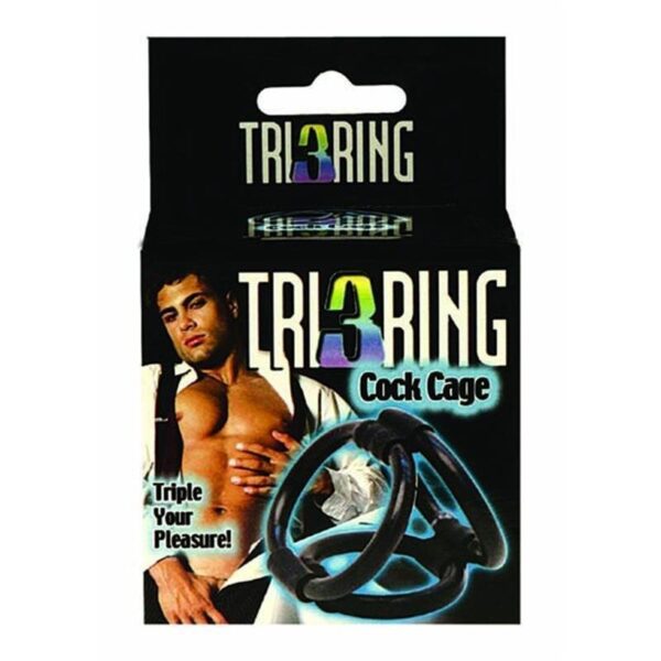 tri ring cock cage schwarz