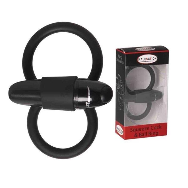 vibrationsring malesation squeeze cock ball ring mit vibration