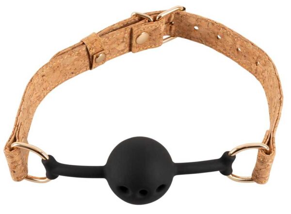 Ball Gag Knebelball mit Korkriemen Vegan Fetish