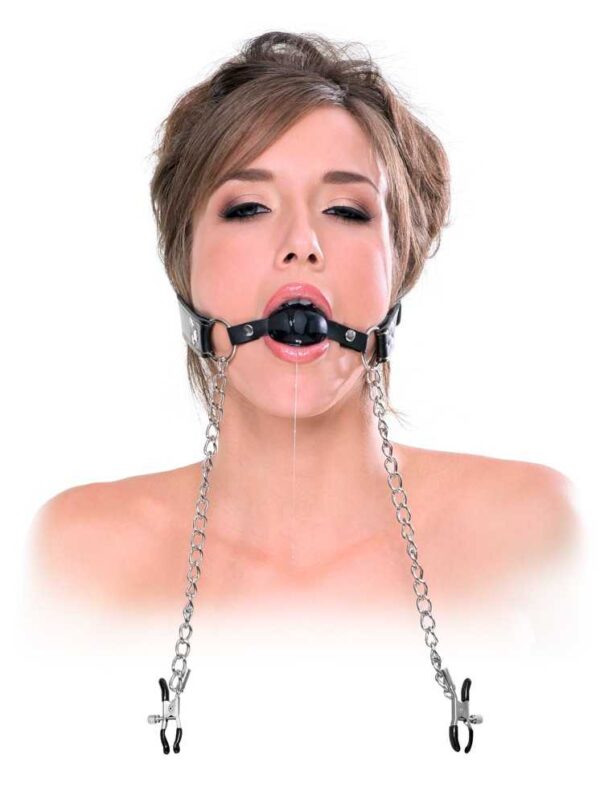 Deluxe Ball Gag and Nipple Clamps Nippelklemmen