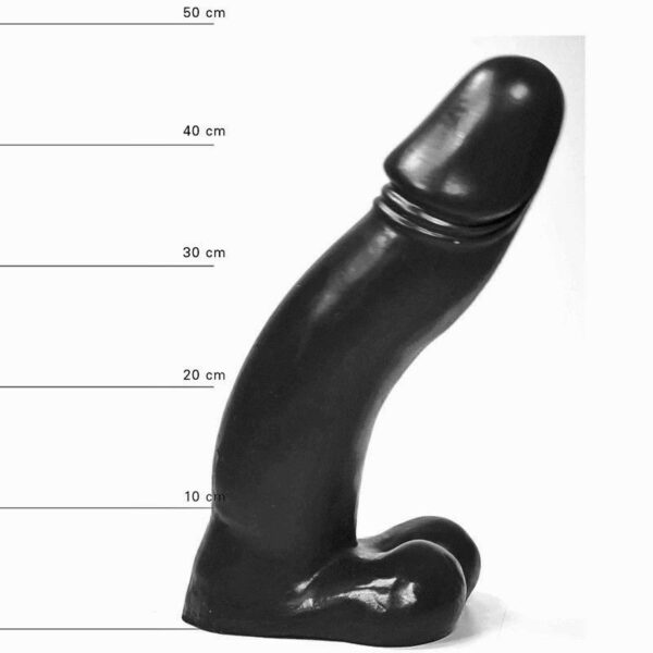 All Black Ding Dong Dick Dildo 45 x 9