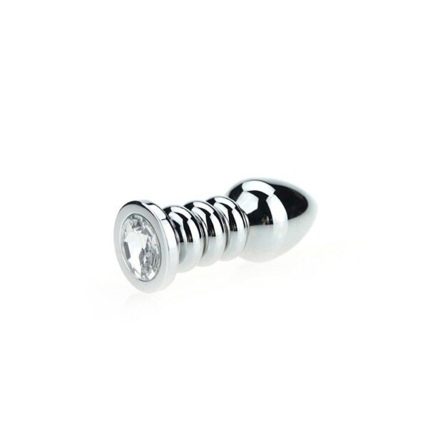 Analplug gerippter Diamant 10,5 x 3,5 cm