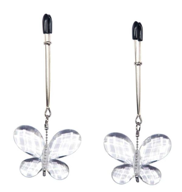 Nippelklemmen Butterfly Clamps Silber