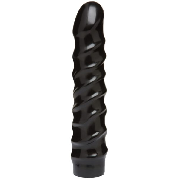 Gerippter Dildo extra lang schwarz 20,3 x 3,8 cm