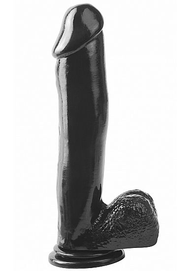 Realistischer Dildo Long John Dong schwarz 30 x 6