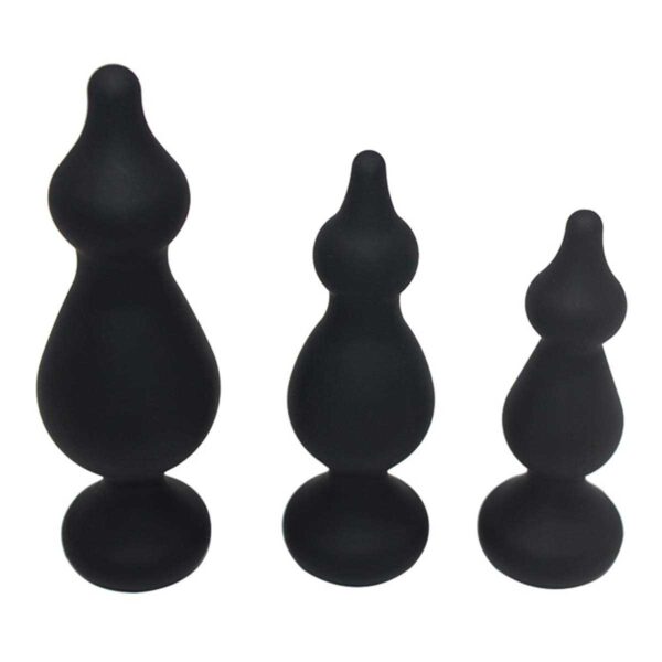 Silikon-Analdildo Set Black Chessy S - L