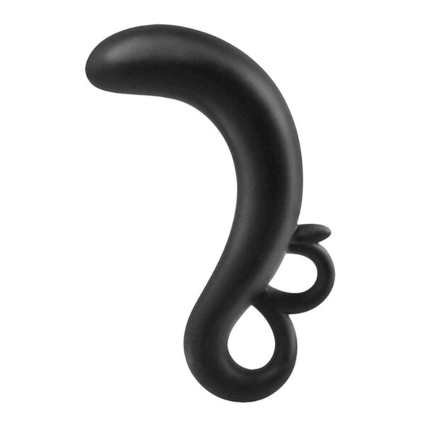 Prostata-Analdildo aus Silikon Schwarz 14 CM