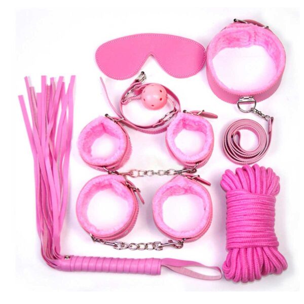 BDSM Set in Leder-Optik Rosa