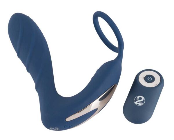 Vibrating Prostate Plug With Cockring You2Toys Blau