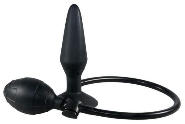 Aufblasbarer Analplug True Black Schwarz