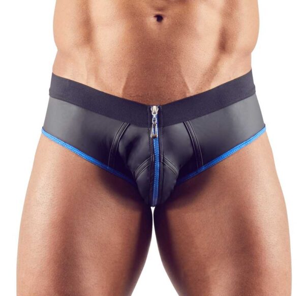 Jock-Slip mit Front-Zip Svenjoyment Schwarz-Blau