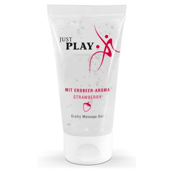 Just Play Massage Gel mit Erdbeer-Aroma 200 ml