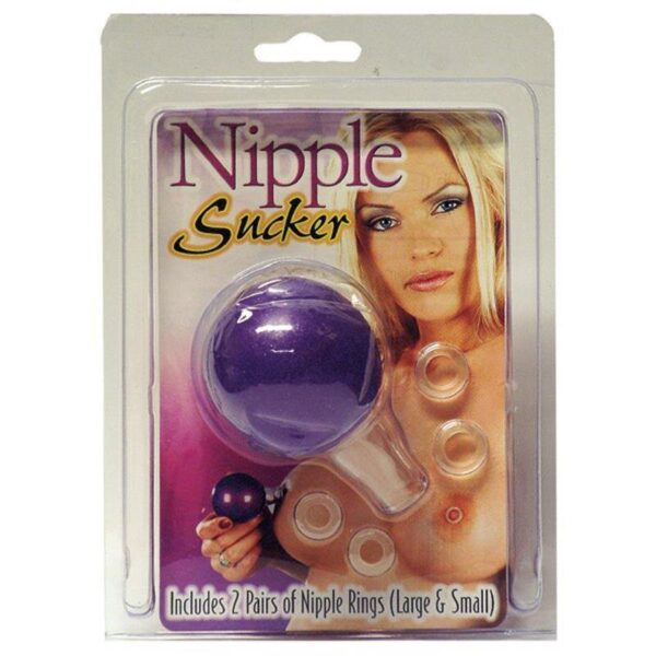 Nipple Sucker lila mit 4 Ringen