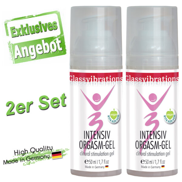 GLASSVIBRATIONS 2er Set INTENSIV Orgasm-Gel Vegan 50ml