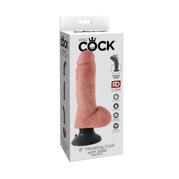 KING COCK 8 Vibrating Cock with Balls Hercules"