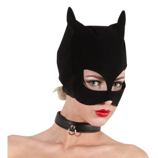 Kopfmaske schwarz Cat Mask